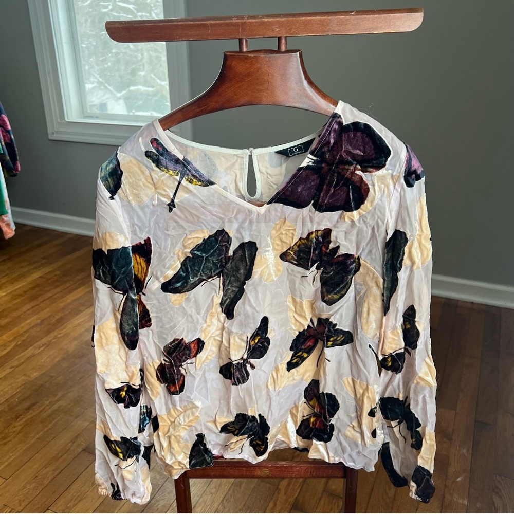 Sheer butterfly top